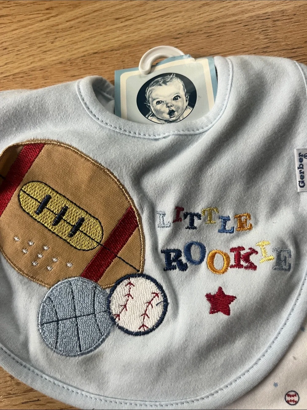 Gymboree/Gerber 'Good Boy' & Sports Baby Bib Set, NWT